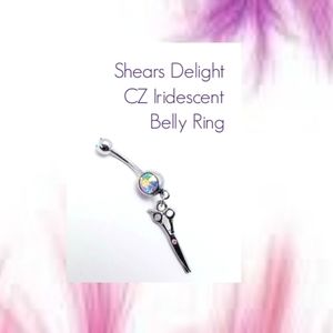 5/$10 | Shears Delight Iridescent Belly Ring